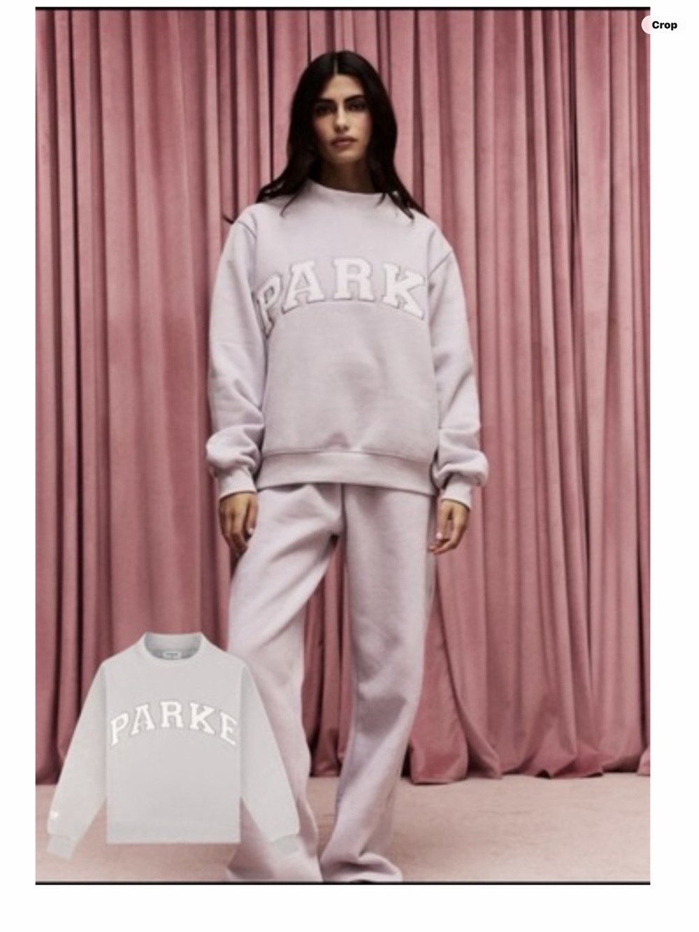 PARKE - Valentine’s Varsity Mockneck - Lavender + White - L/XL
